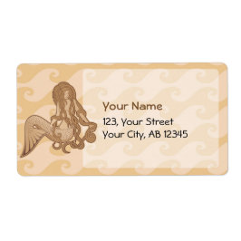 座っている人魚 ラベル