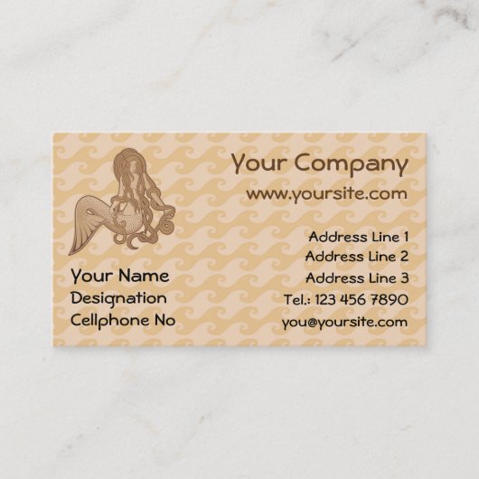 座っている人魚 名刺 (正面)