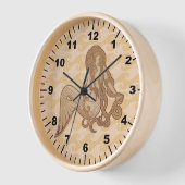 座っている人魚 壁時計 (傾斜)