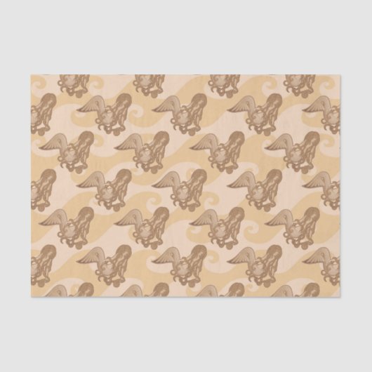 座っている人魚 薄葉紙 (正面)