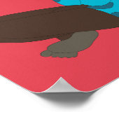 座っている女性 ポスター (角)