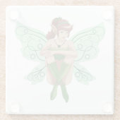 座っている妖精 ガラスコースター (裏面)