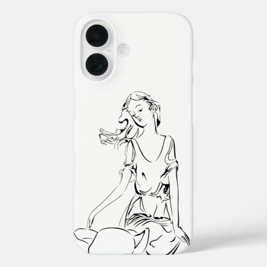 座っている妖精... Case-Mate iPhoneケース (裏面)
