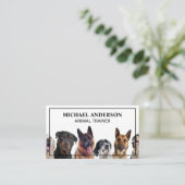 座っている犬 |ドッグトレーナー 名刺 (スタンド正面)