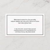 座っている犬 |ドッグトレーナー 名刺 (裏面)