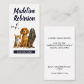 座っている犬 |動物のグルーミング 予約カード (正面/裏面)