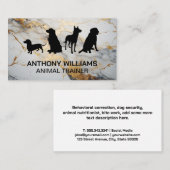 座っている犬 |動物トレーナー 名刺 (正面/裏面)