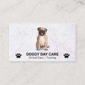 座っている犬 | 犬の足 名刺 (正面)