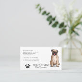 座っている犬 | 犬の足 名刺 (スタンド正面)