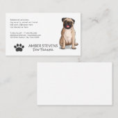 座っている犬 | 犬の足 名刺 (正面/裏面)