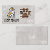 座っている犬 | 犬の足 名刺 (正面/裏面)