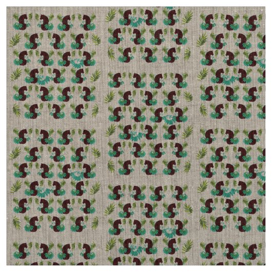 座っている虎 ファブリック (見本)