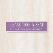 「座ってくれ!」 サインプレート (正面)