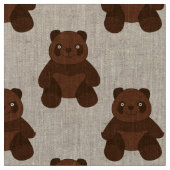 座ってテディベア ファブリック (クローズアップ)