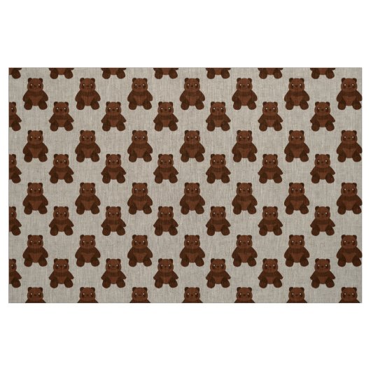 座ってテディベア ファブリック (ファットクウォーター)