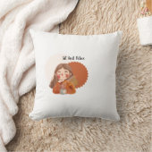 座ってリラックス装飾用クッション – かわいい女の子 クッション (ブランケット)