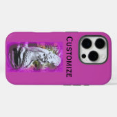 座って人魚パープルの電話ケース Case-Mate iPhoneケース (裏面 (横))