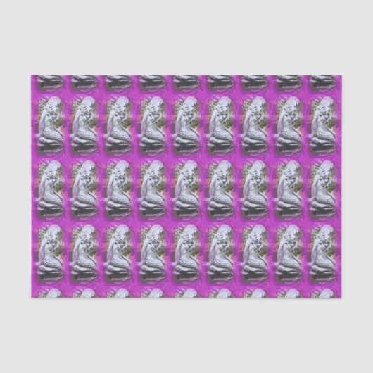 座って人魚パープルティッシュペーパー 薄葉紙 (正面)