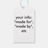 座って人魚ピンクギフトラベル ギフトタグ (正面)