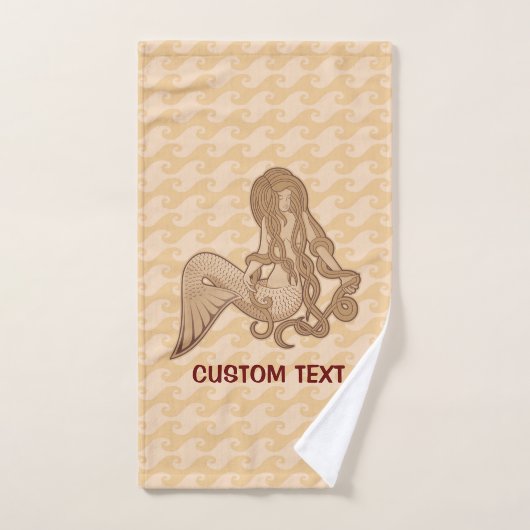 座って人魚ベージュ バスタオルセット (ハンドタオル)