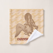 座って人魚ベージュ バスタオルセット (ウォッシュタオル)