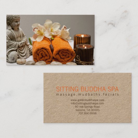 座って仏瞑想的スパシーンクラフト 名刺 (正面/裏面)