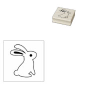 座って警告バニーラビットカラー私 ラバースタンプ (押印)