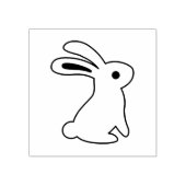 座って警告バニーラビットカラー私 ラバースタンプ (インプリント)