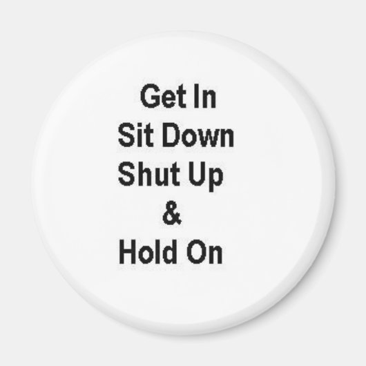 座って黙って待つ マグネット (正面)