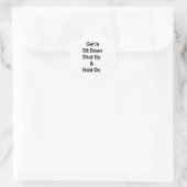 座って黙って待つ ラウンドシール (バッグ)