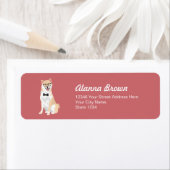 座っカッコいいてヒップスター柴犬愛犬家 ラベル (インサイチュ)