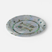 座の魚座〔占星術の〕十二宮図金ゴールドアワビ ペーパープレート (アングル)