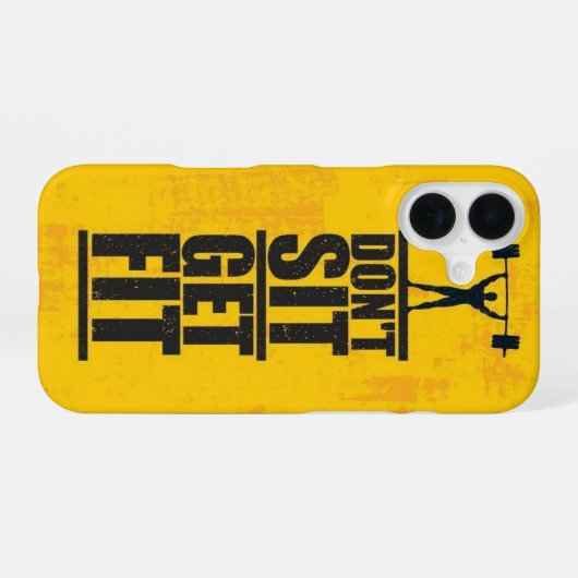 座らないで、Get Fit _iphone case iPhone 16ケース (裏面横)