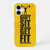 座らないで、Get Fit _iphone case iPhone 16ケース (裏面)