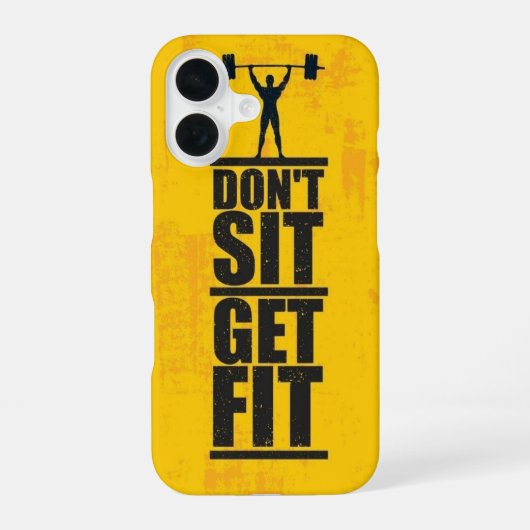 座らないで、Get Fit _iphone case iPhone 16ケース (裏面)