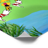 座りアヒルのポスター ポスター (角)