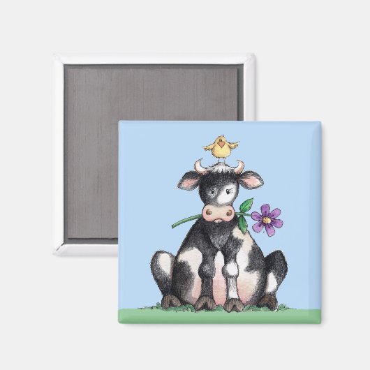 座り牛 – マグネット (正面/裏面)