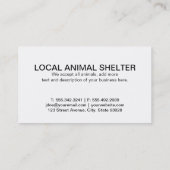座り犬II | 獣医 名刺 (裏面)