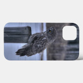 座るグ素晴らしレーフクロウ野生生物写真ポートレートIII Case-Mate iPhoneケース (裏面 (横))