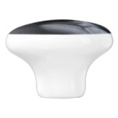 座るゴリライエローグリーン幾何野生生物 セラミックノブ (側面)