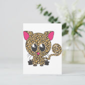 座るジャガー ポストカード (スタンド正面)