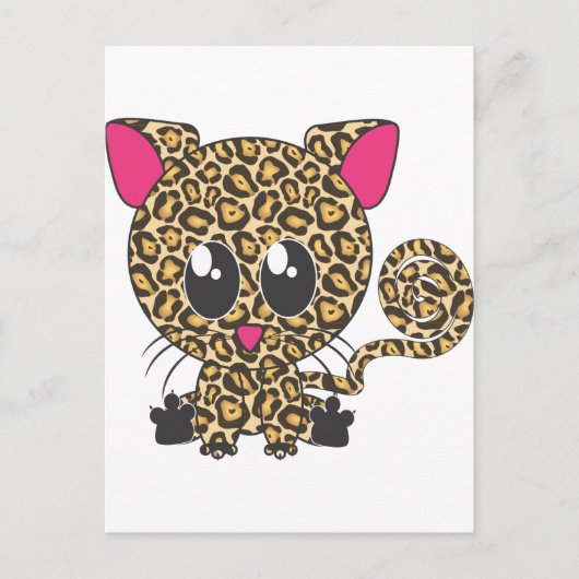 座るジャガー ポストカード (正面)