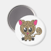 座るジャガー マグネット (正面/裏面)