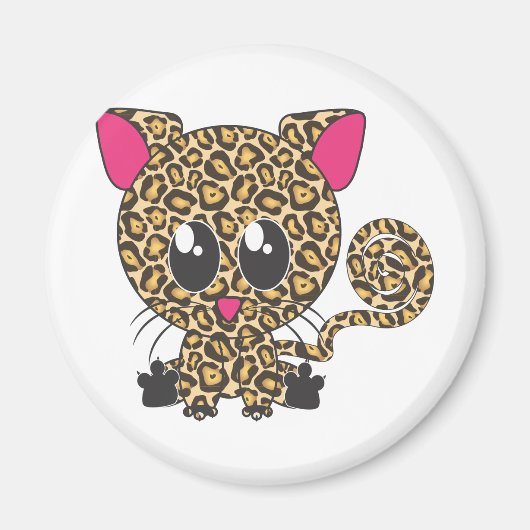 座るジャガー マグネット (正面)