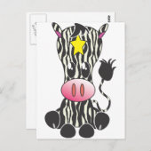 座るゼブラ ポストカード (正面/裏面)