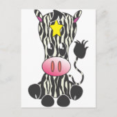 座るゼブラ ポストカード (正面)