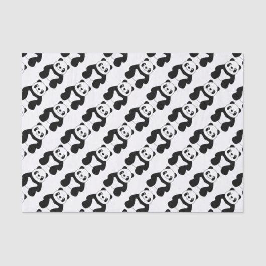 座るパンダ 薄葉紙 (正面)