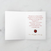 座るブルのグリーティングカード シーズンカード (内部)