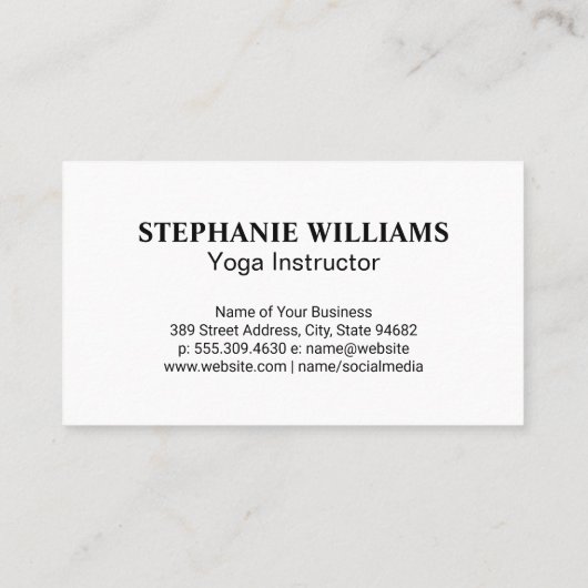 座るヨガポーズ | Lotus 名刺 (裏面)