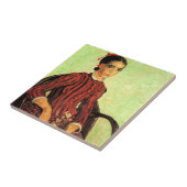 座るラ・ムスメ（La Mousme, Sitting） by ヴィンセント・ヴァン・ゴッホ タイル (側面)